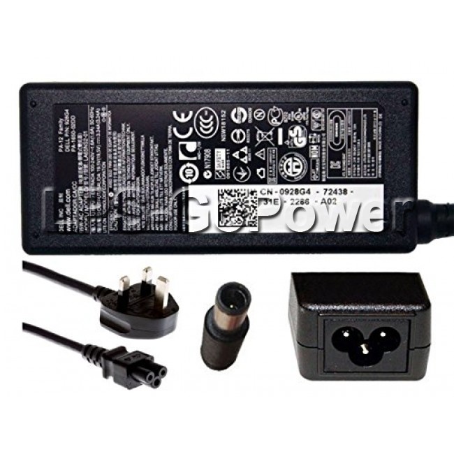 65W Genuine Dell chromebook 11 3120 AC Adapter Charger + Free Power Cord